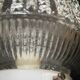 Old ceiling lamp lamp vintage white glass diamond tip ø 14 cm 100% 1970 vintage