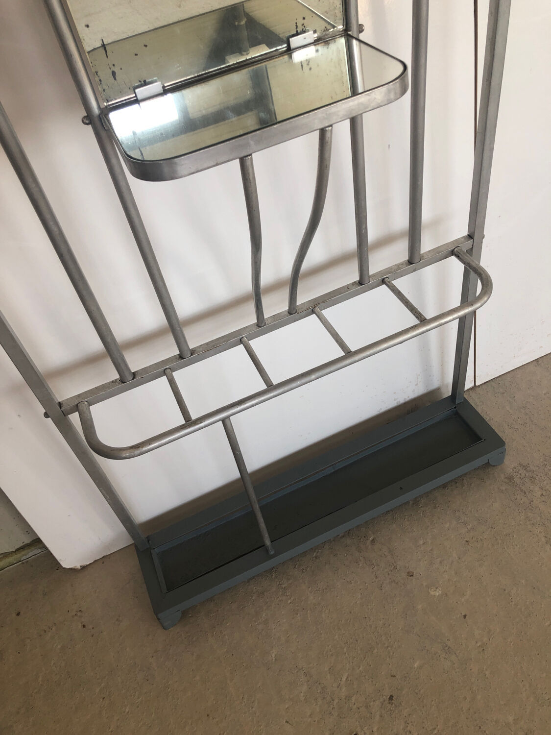 Vintage aluminum coat rack