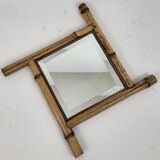 Beveled bamboo mirror early 20th century