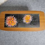 Coffee table 60s-70s scandinavian style tiles vallauris