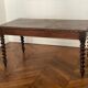 Old farm dining table Louis XIII turned wood