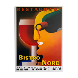 Affiche Razzia bistrot du Nord Grand Format signé par l'artiste - On linen