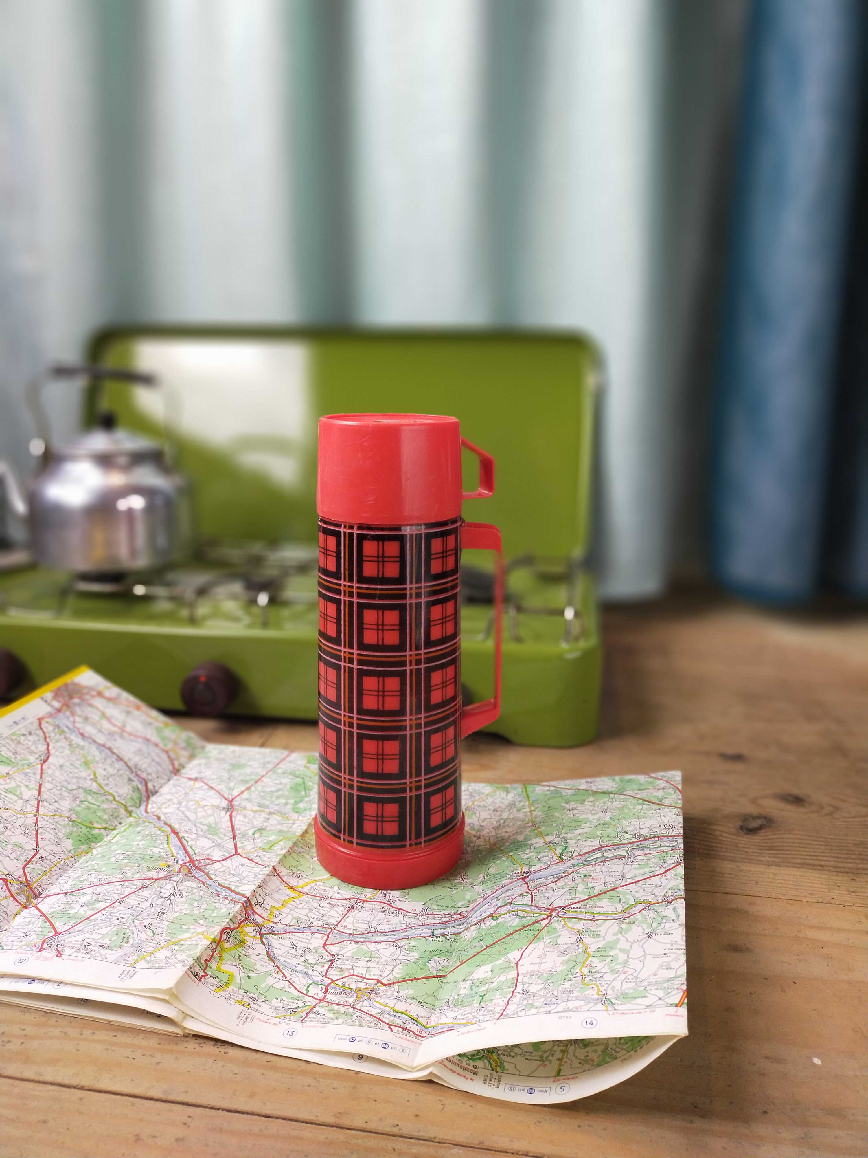 Vintage Scottish red thermos