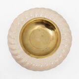Ensemble de briquet et cendrier en céramique et laiton par Tommaso Barbi, Italie, années 1960.