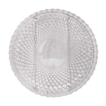 Plat plat en verre ciselé