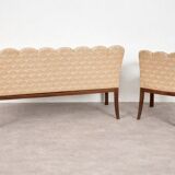 Ensemble de banc de salle à manger et de fauteuil, Vienne-Budapest, vers 1930.