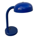 Articulated blue metal bedside lamp