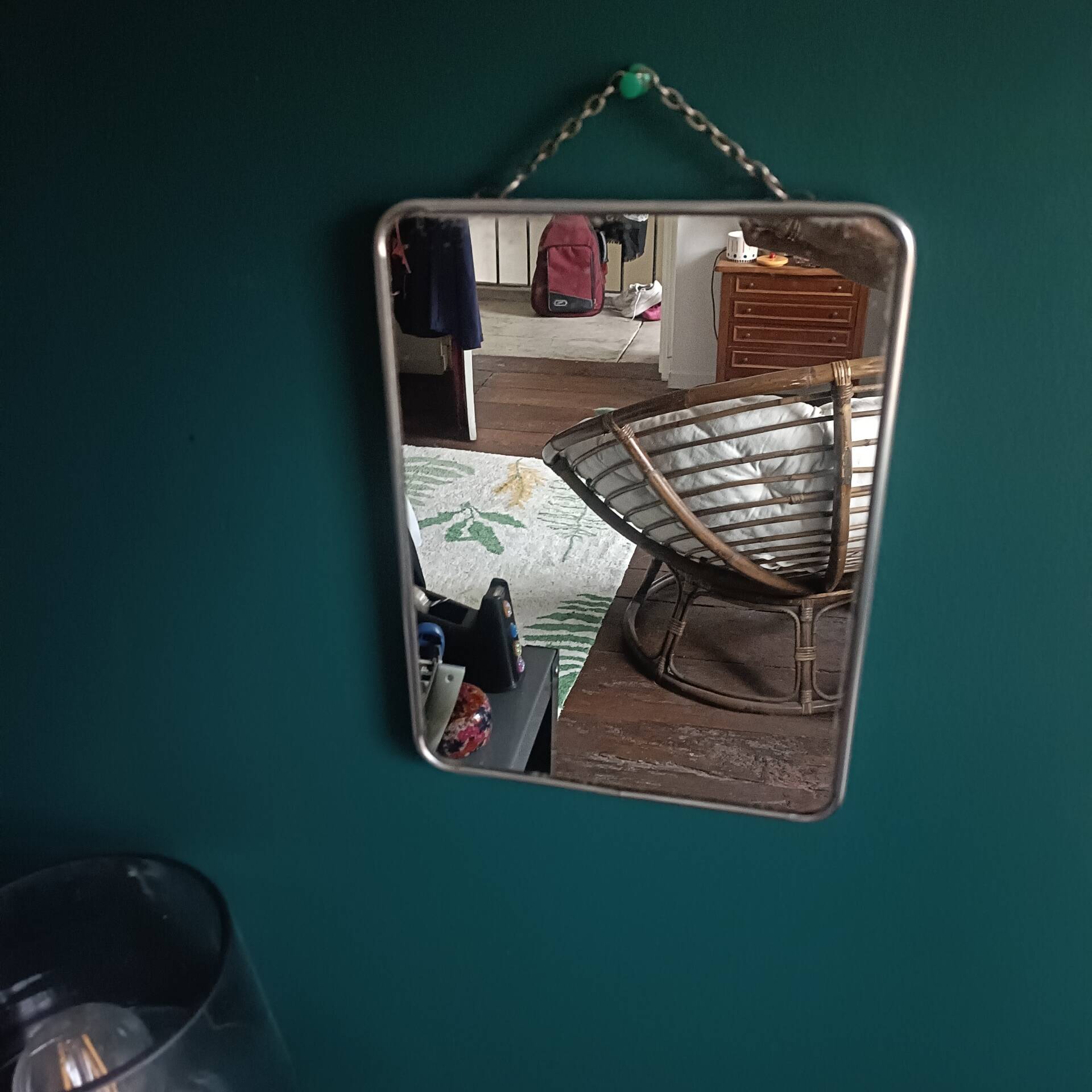 1950s barber mirror