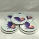 Set of eight limoges porcelain dessert plates Annie Grenade