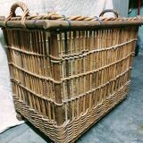 Large wood basket or country house storage