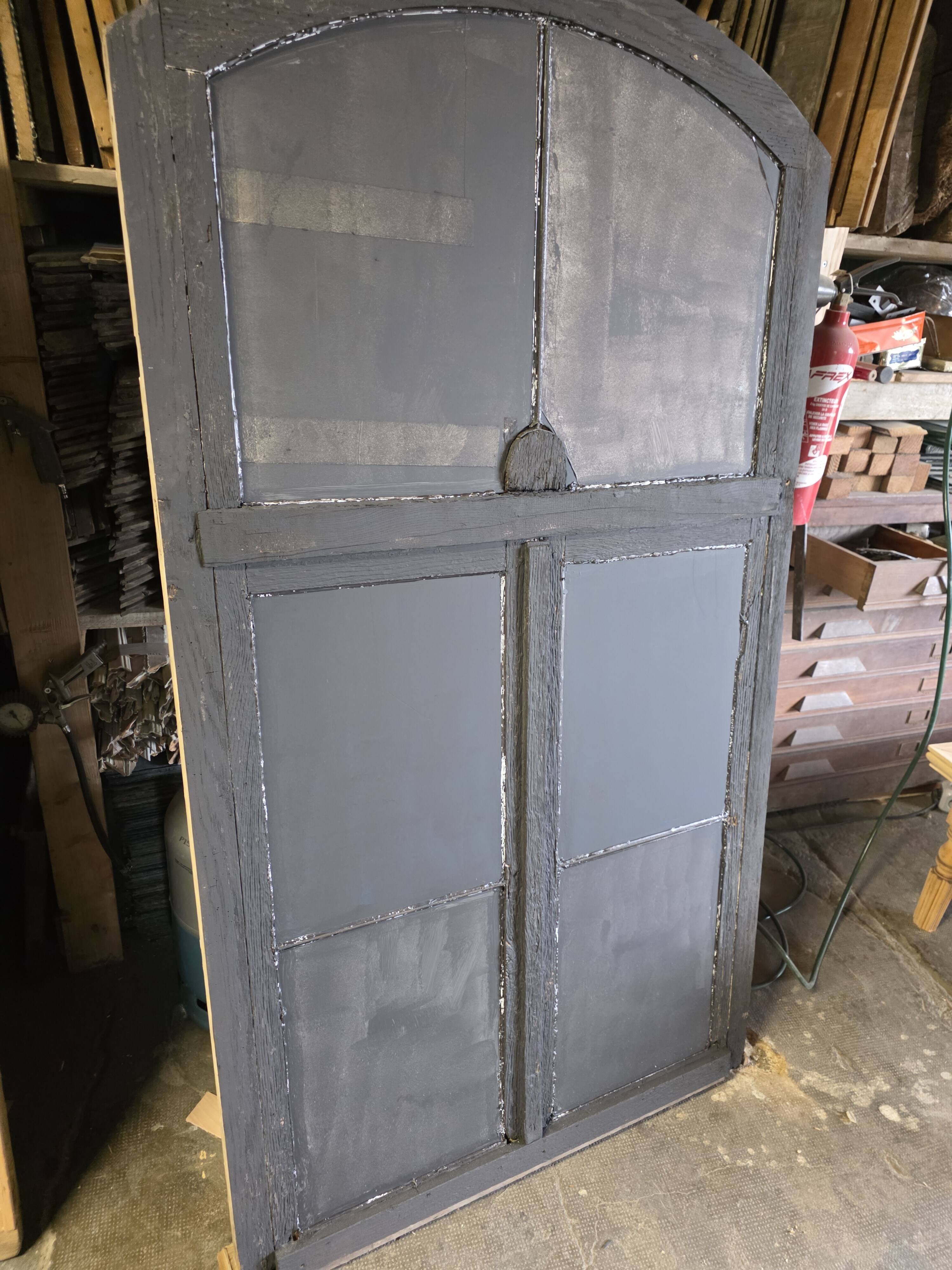 Eighteenth-century oak window mirror.