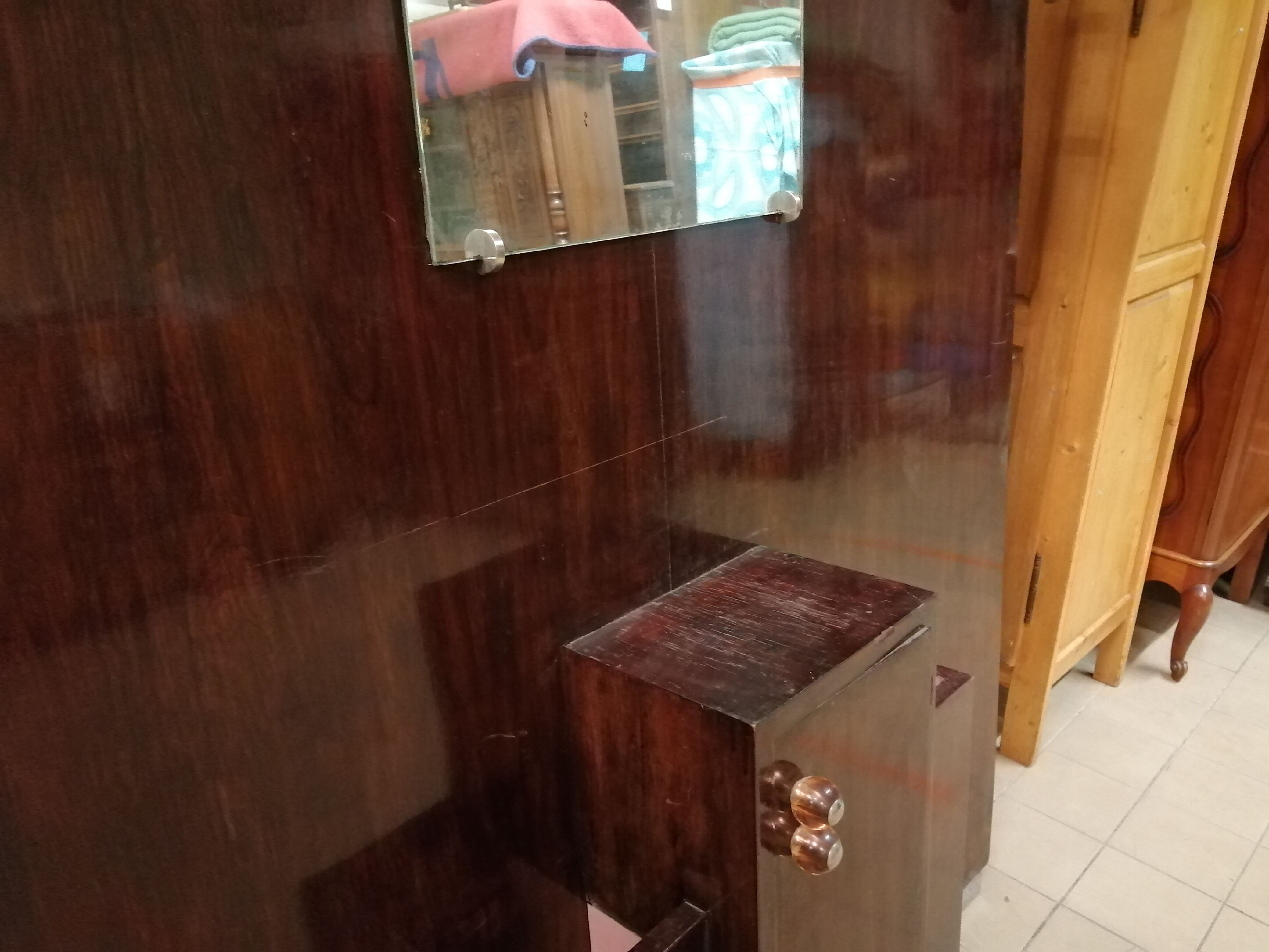 Atypical wall entrance coat rack, 50s