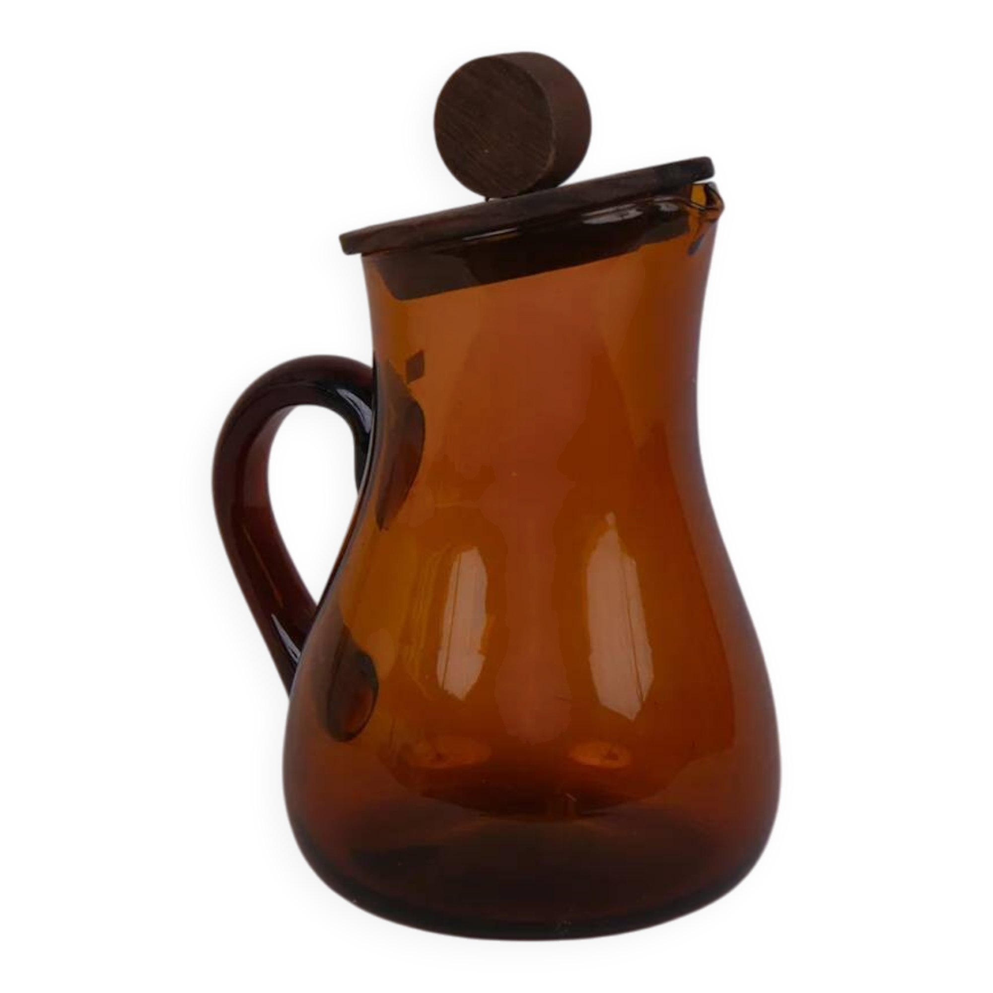 Pichet en verre ambré