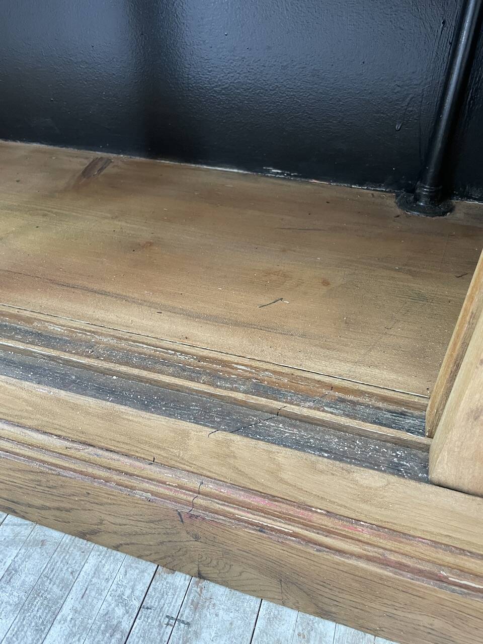 Oak sideboard with glass doors