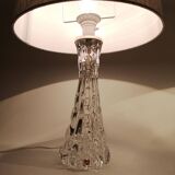 Mid-century Swedish crystal table lamps from Orrefors by Carl Fagerlund.