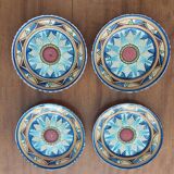 Set of 4 Henriot Quimper dessert plates
