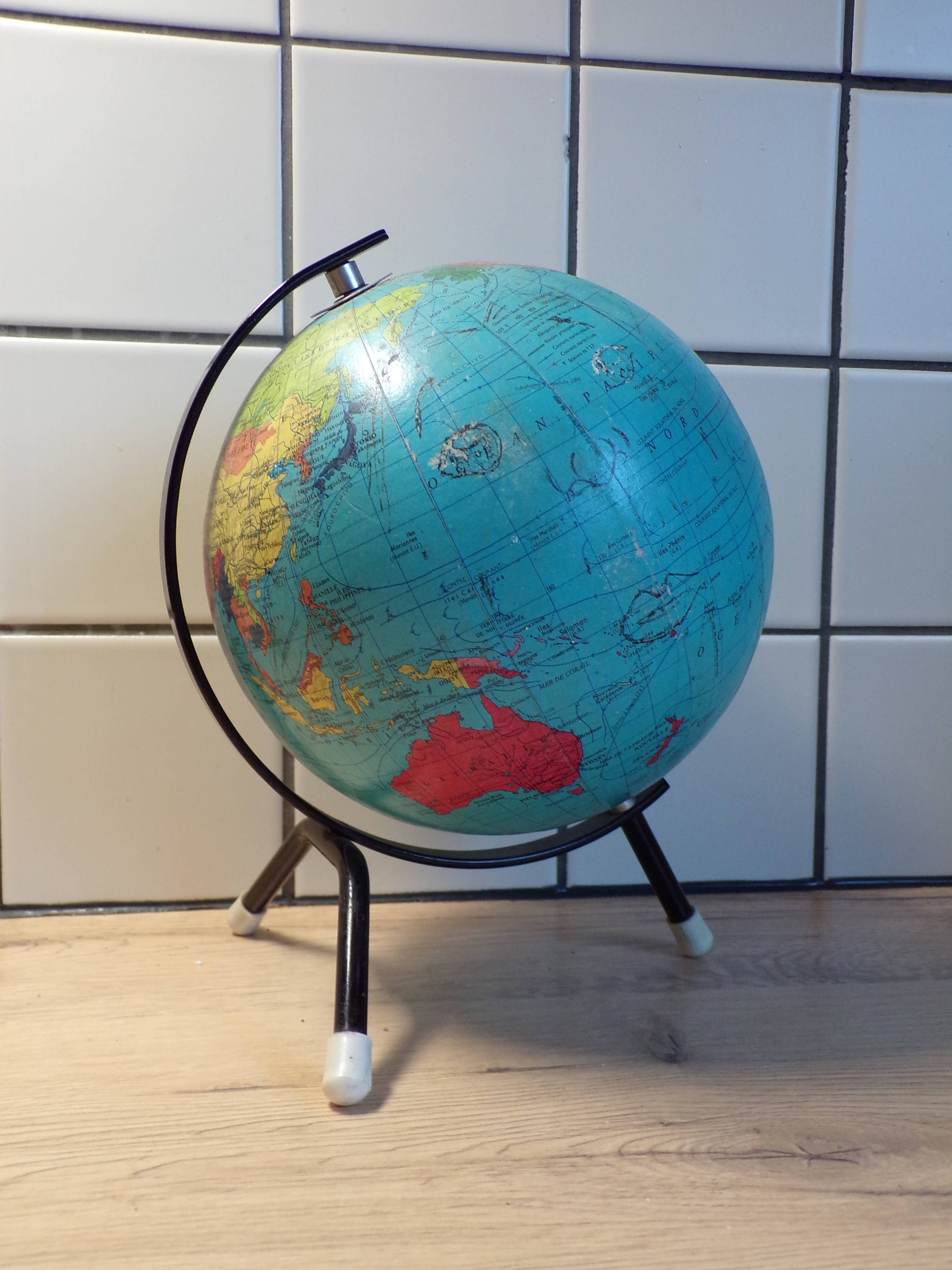 Taride terrestrial globe 1960s Ø15cm