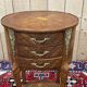 3-drawer side table in rosewood and oak, 1970s Louis XV style work