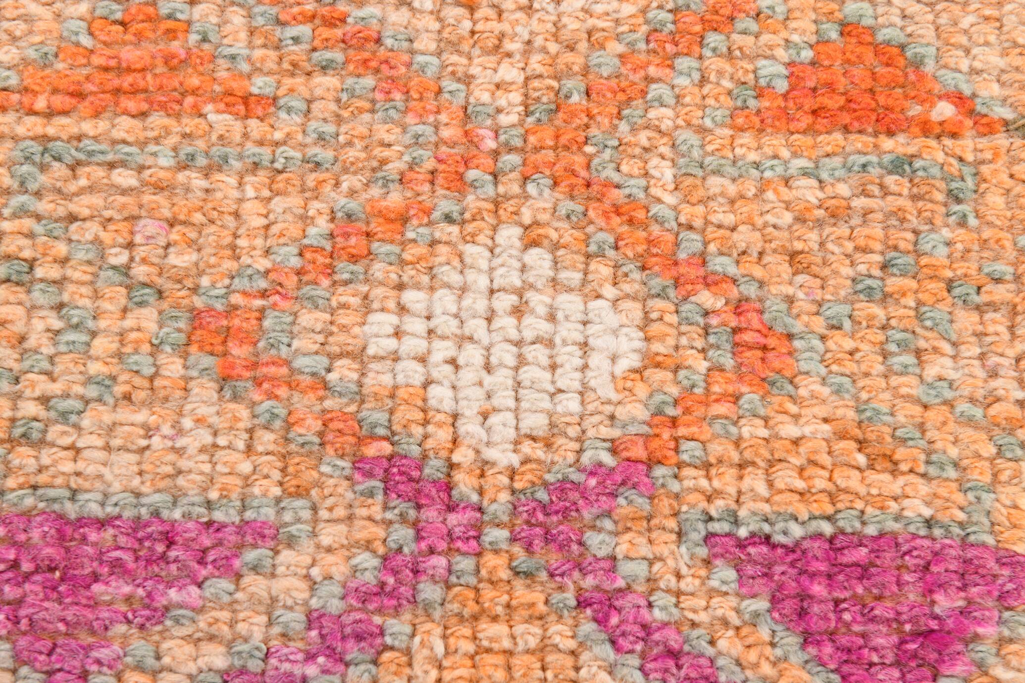 Light Orange & Pembe Vintage Runner Rug For Home Decor, 88x323 Cm