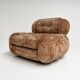 Velvet Italian XL armchair, 1970s