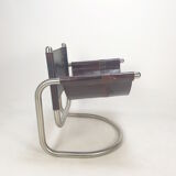 Set of 2 italian mid century lounge chairs, 1980's