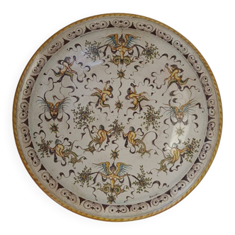 Large hand-painted Florentine wall plate 75 cm, Ricceri – Florence