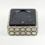 Mid Century Modern Iron Ring Glass Ceiling Light From Limburg, 1960s