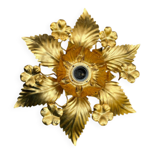 Applique fleur métal