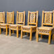 Boho chic chunky bamboo dining chairs - set of 5