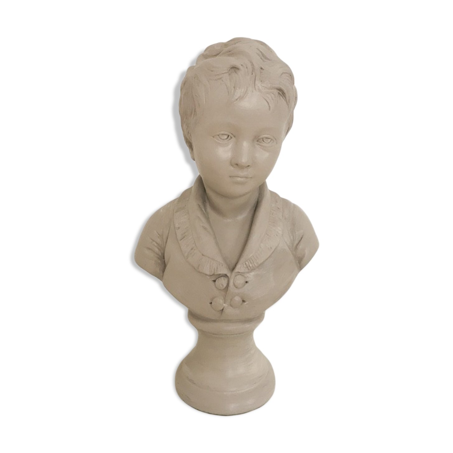 Cherub bust in platter