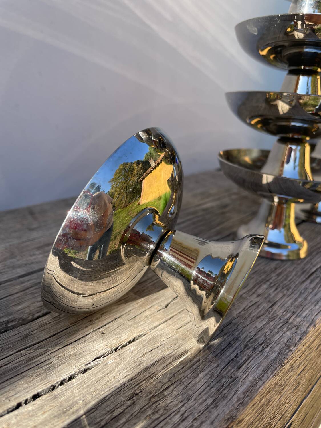 28 coupelles en inox 1970 signé Guy Degrenne