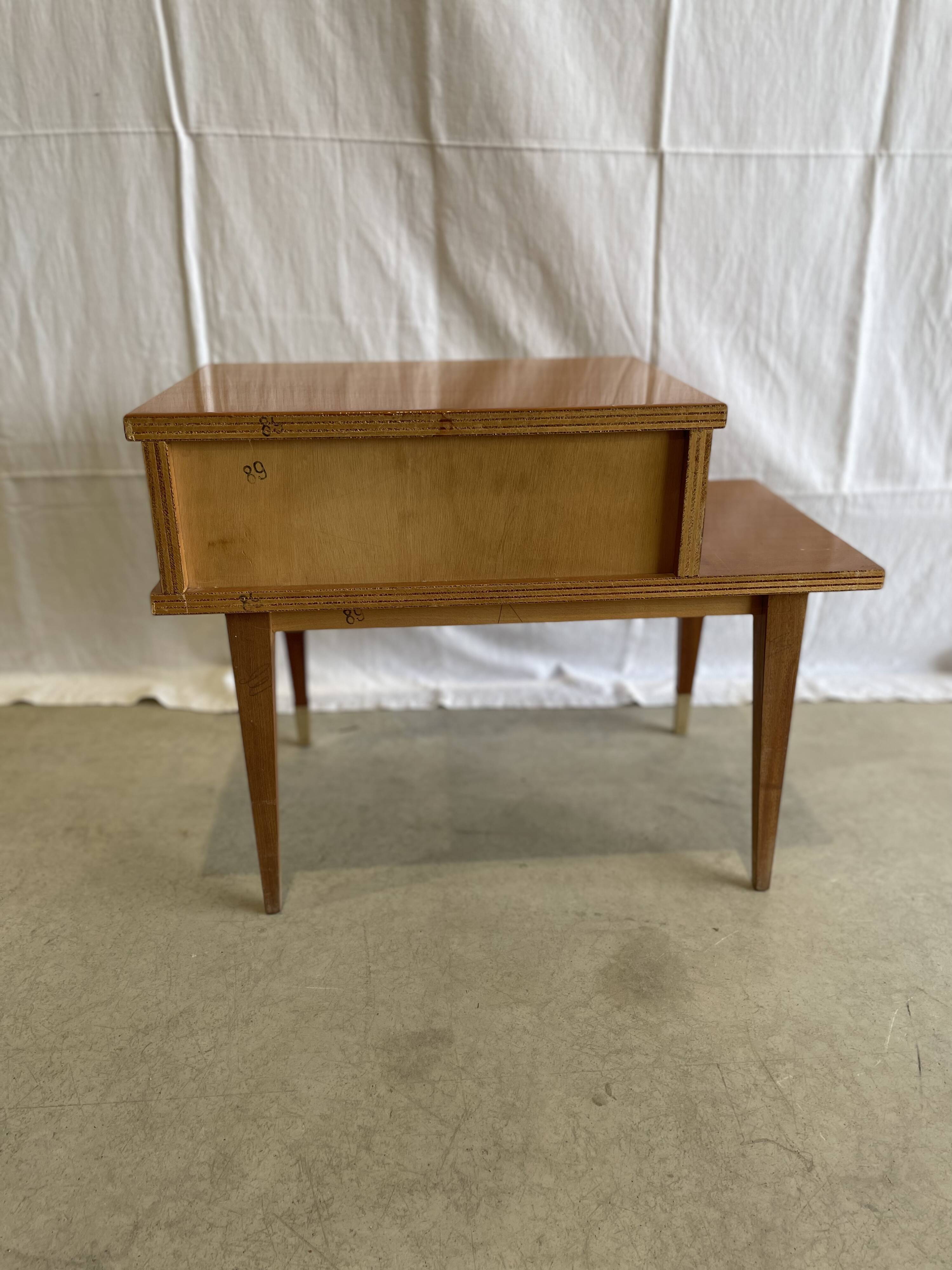 Asymmetrical bedside table vintage year 50/60