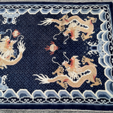 Chinese carpet decorated with dragons, 185x93 cm