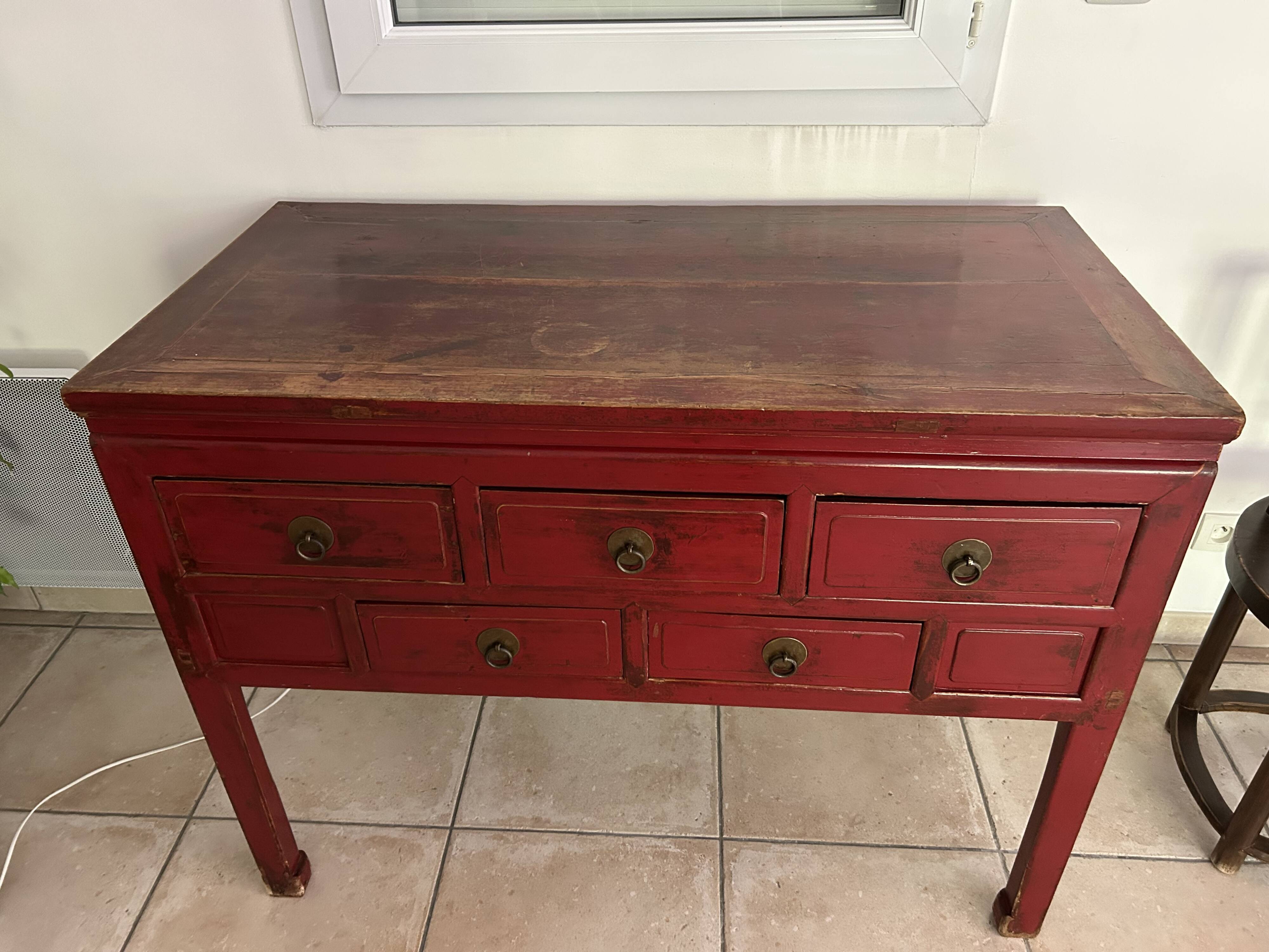 Commode, console chinoise
