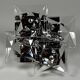 1960s 1970s Wall Sconce by Kinkeldey Lighting Germany in Glass & Chrome