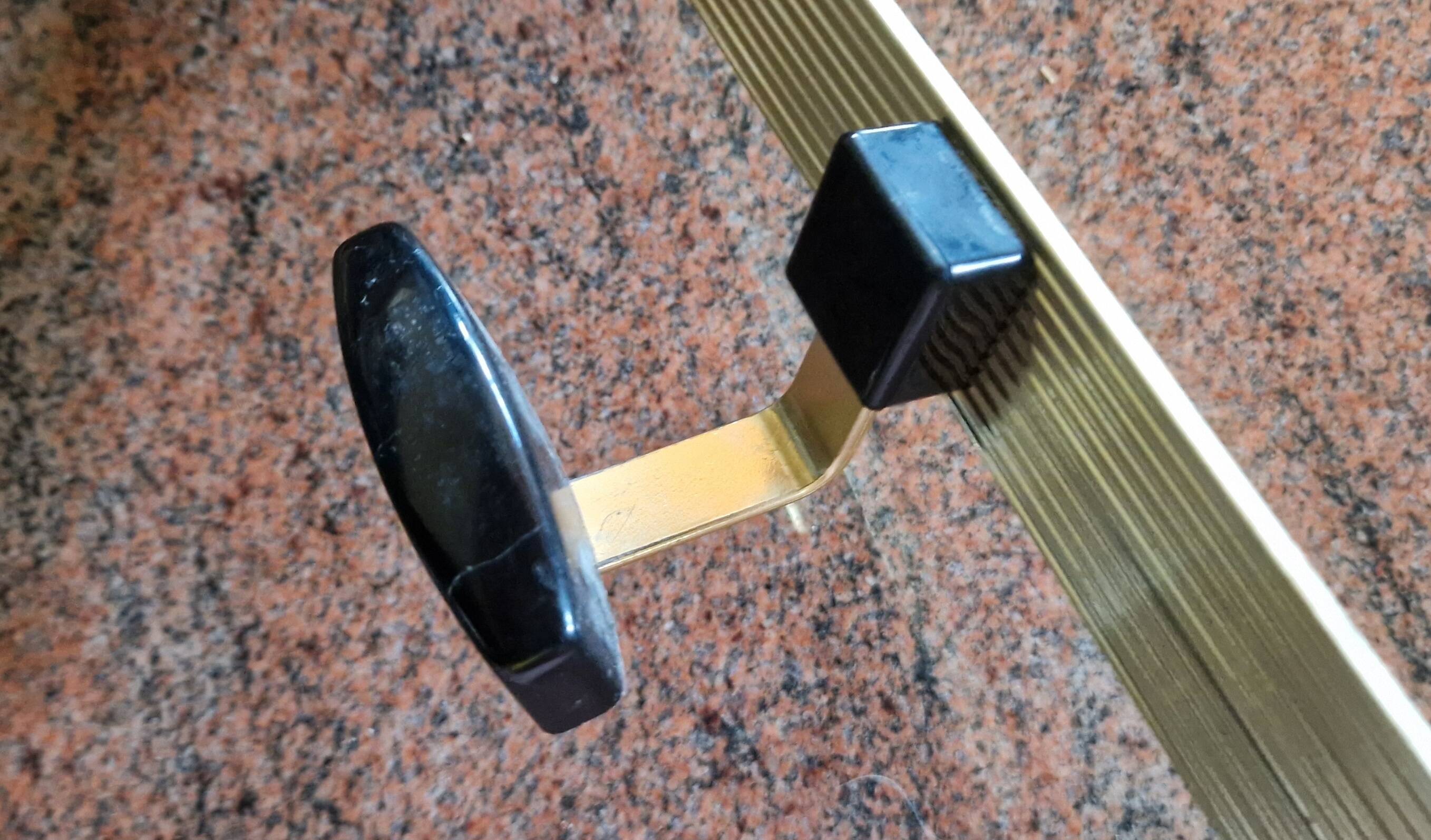 Golden coat rack with 3 hooks Evenlux 1970