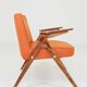 Scandinavian orange papaya wool armchair 1960