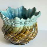 Pot cover slurry in ceramic enamelled vintage