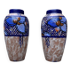 2 Art Deco vases in glazed stoneware signed Louis Dage