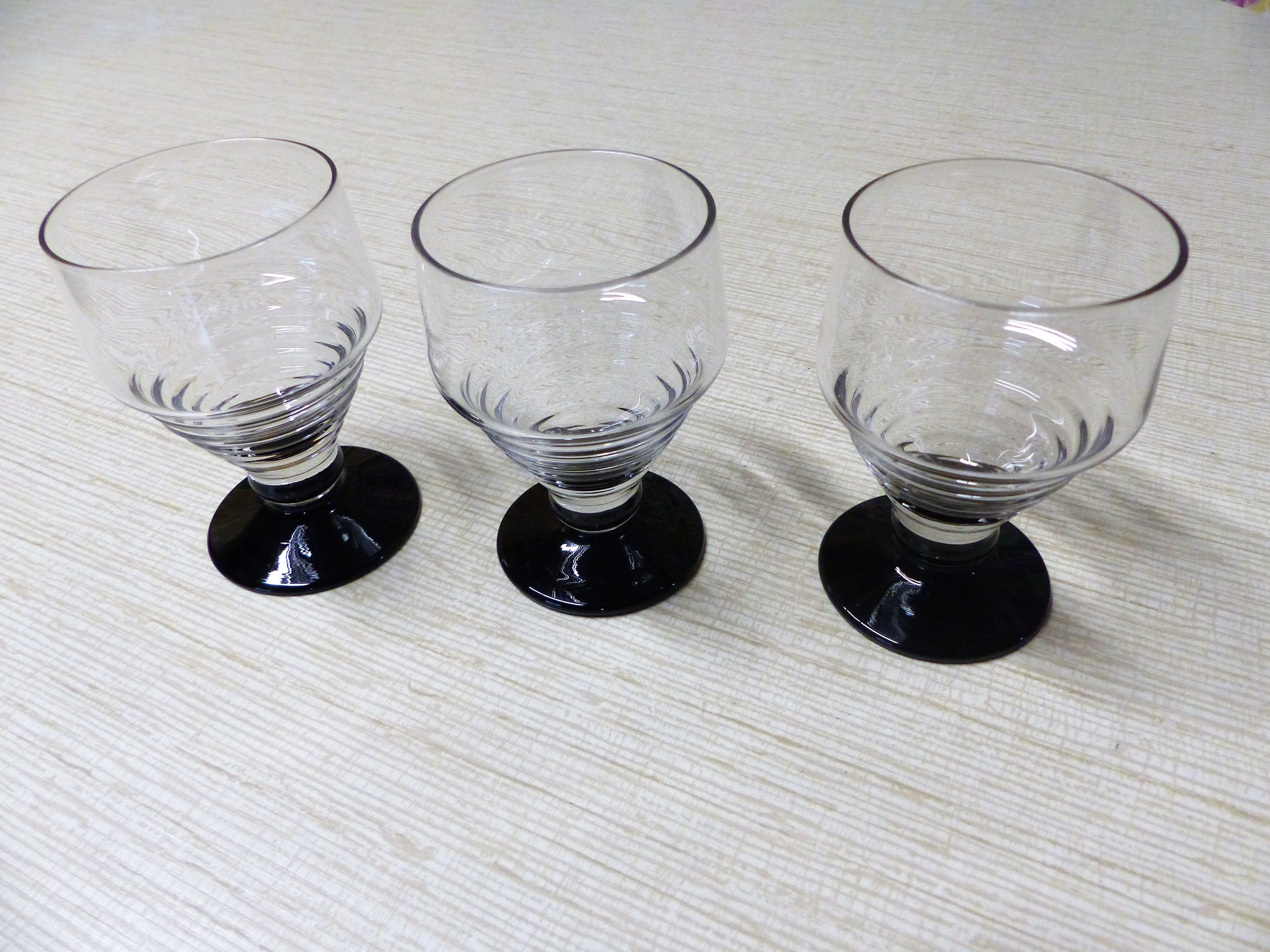 3 vintage glasses