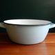 Enamelled metal basin from the 50s mint green