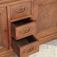 Antique solid wood workbench, dough cabinet from the 18th century.