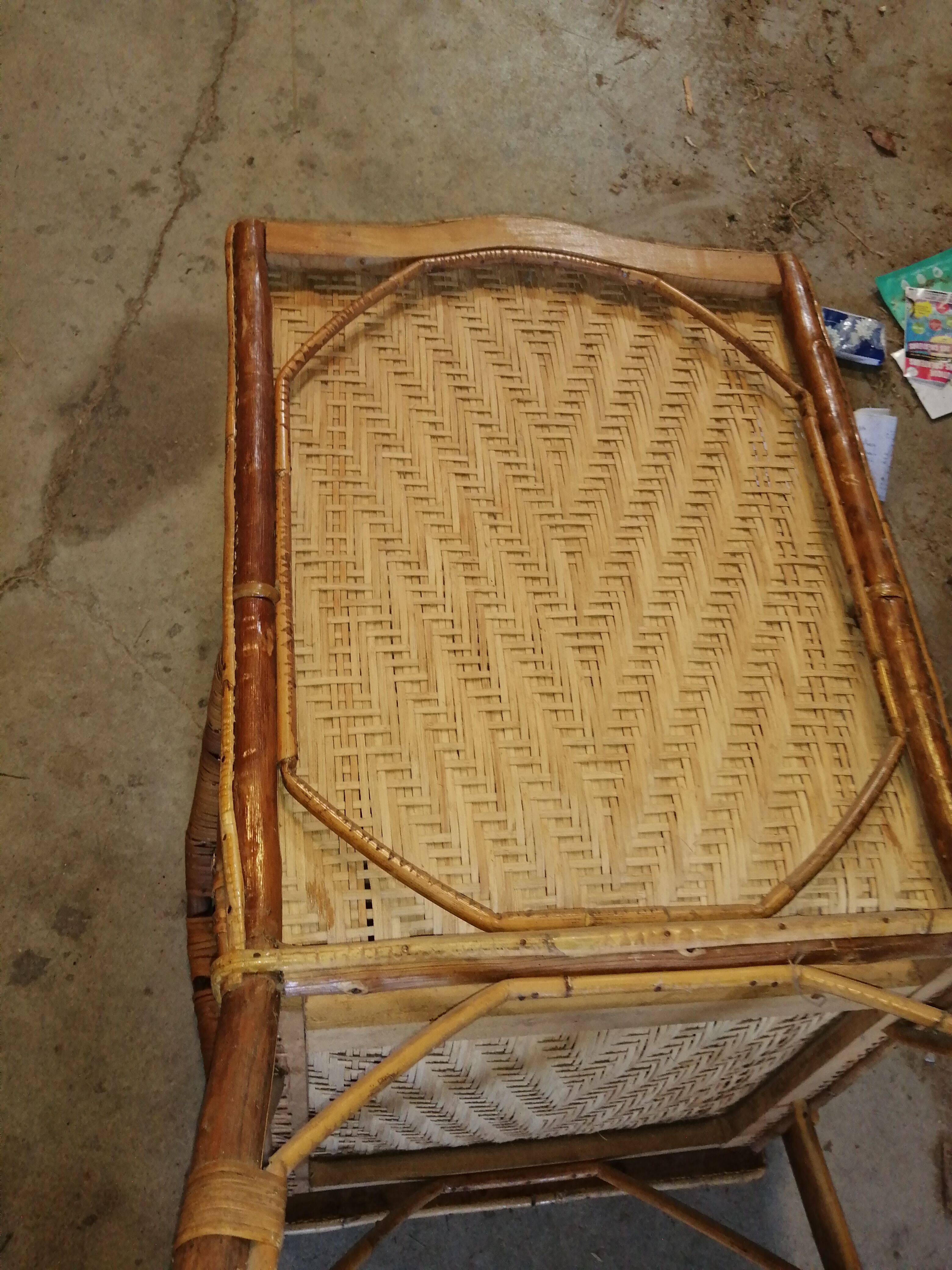 Vintage rattan / osier armchair