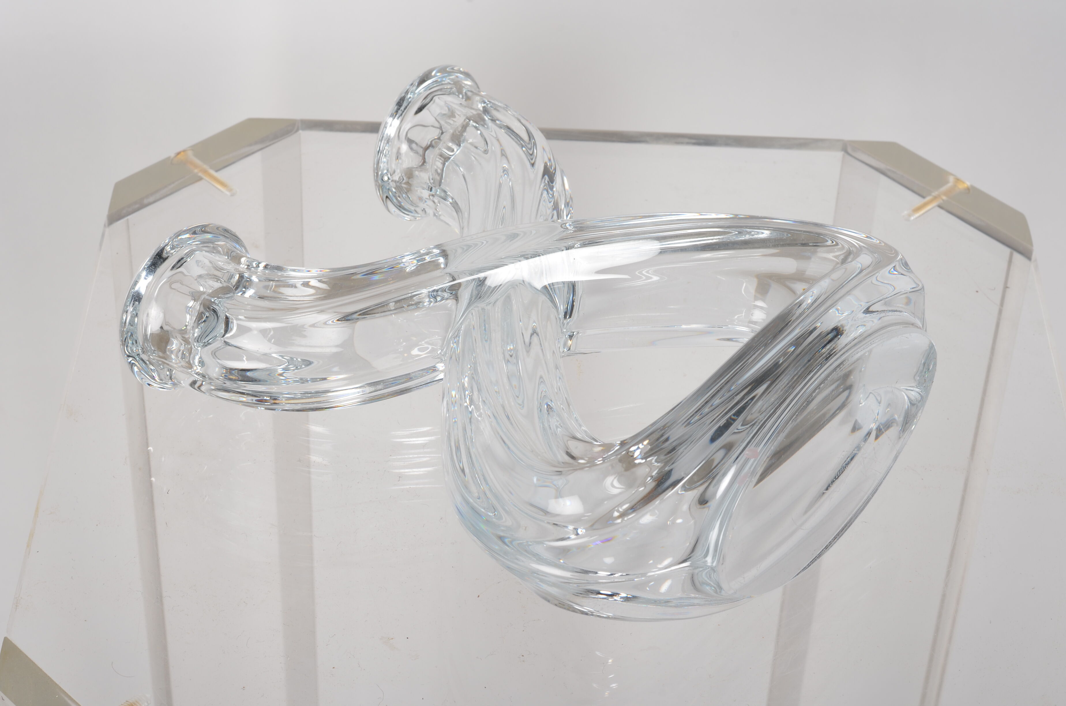 Double candle holder in Vannes crystal