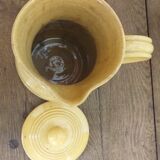 Pitcher in glazed earth Honey N°2 with lid