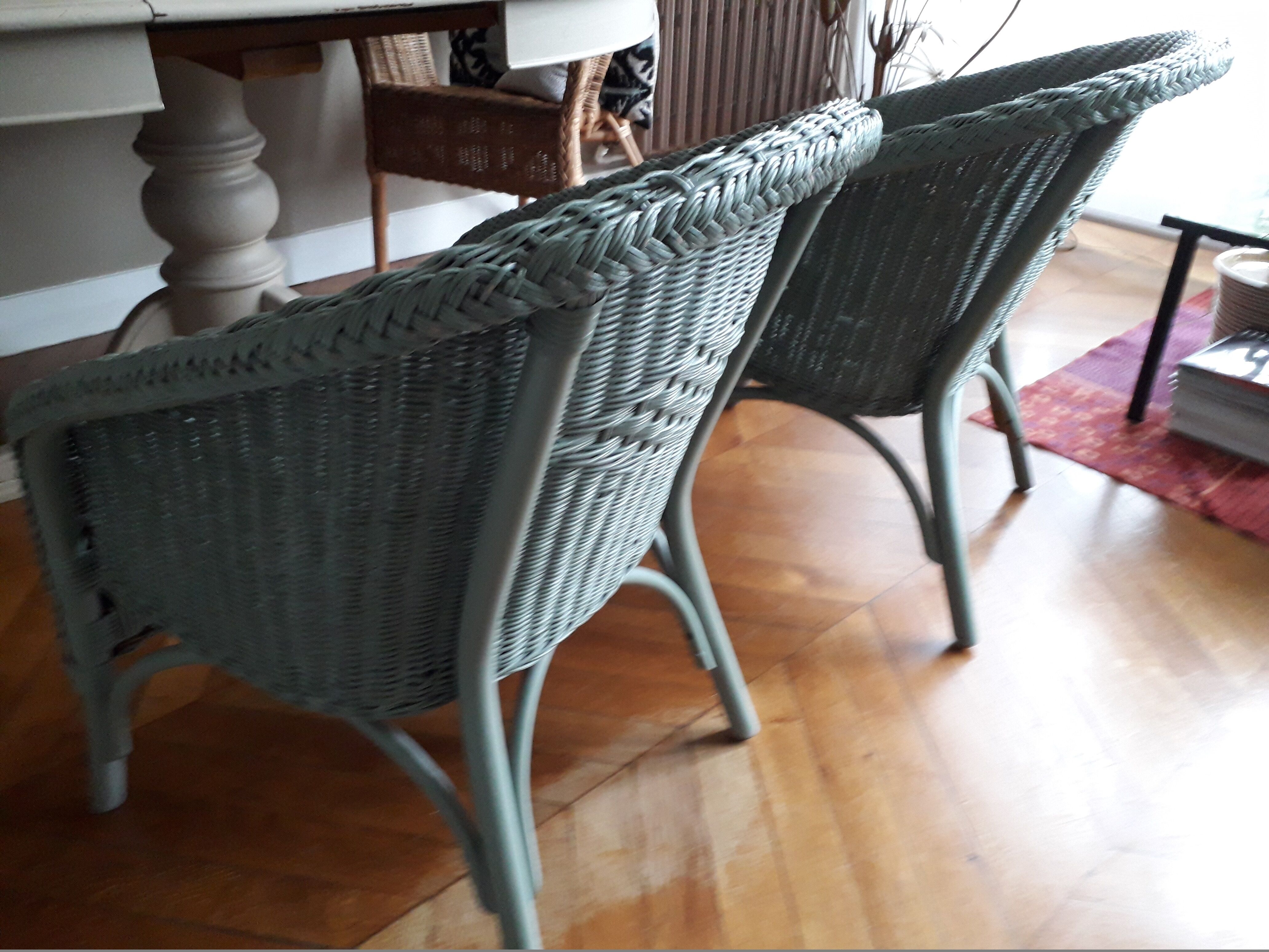 2 fauteuils vintage en rotin