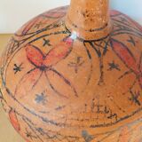 Old Berber vase in painted terracotta