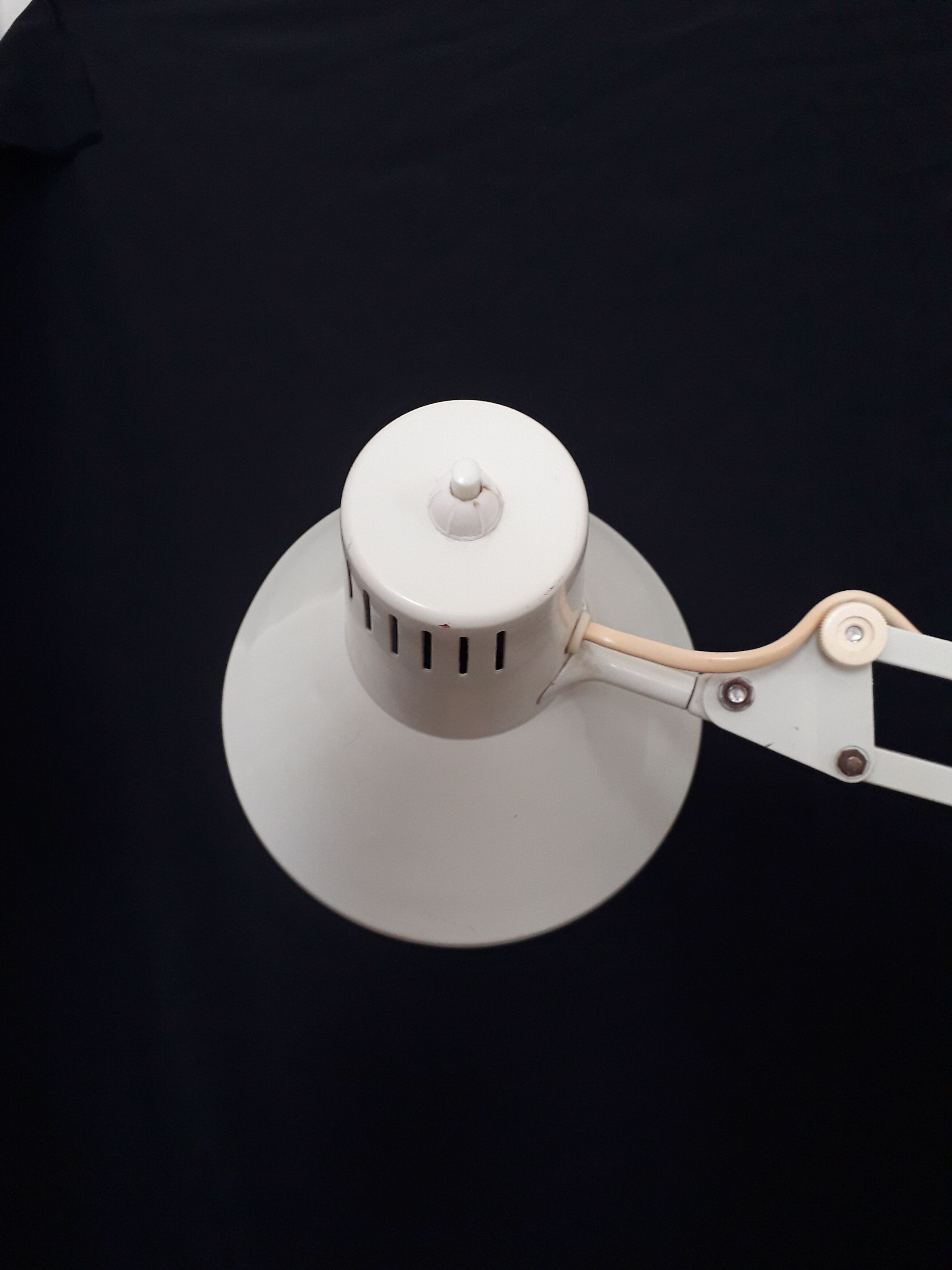 Architect's articulated lamp - 2 arms - Beige lacquered metal - 1960