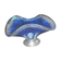 Two-tone crystal fruit bowl with wheel-work design on a silver-plated metal base, circa 1930