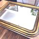 Old large Louis Phillipe mirror, gilded with gold leaf - Emilien"